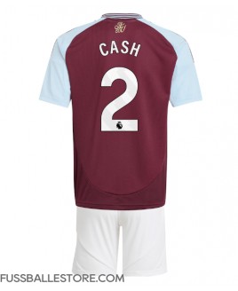 Günstige Aston Villa Matty Cash #2 Heimtrikotsatz Kinder 2024-25 Kurzarm (+ Kurze Hosen)
